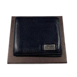 Gucci Metal Logo Bi-Fold Wallet Black
